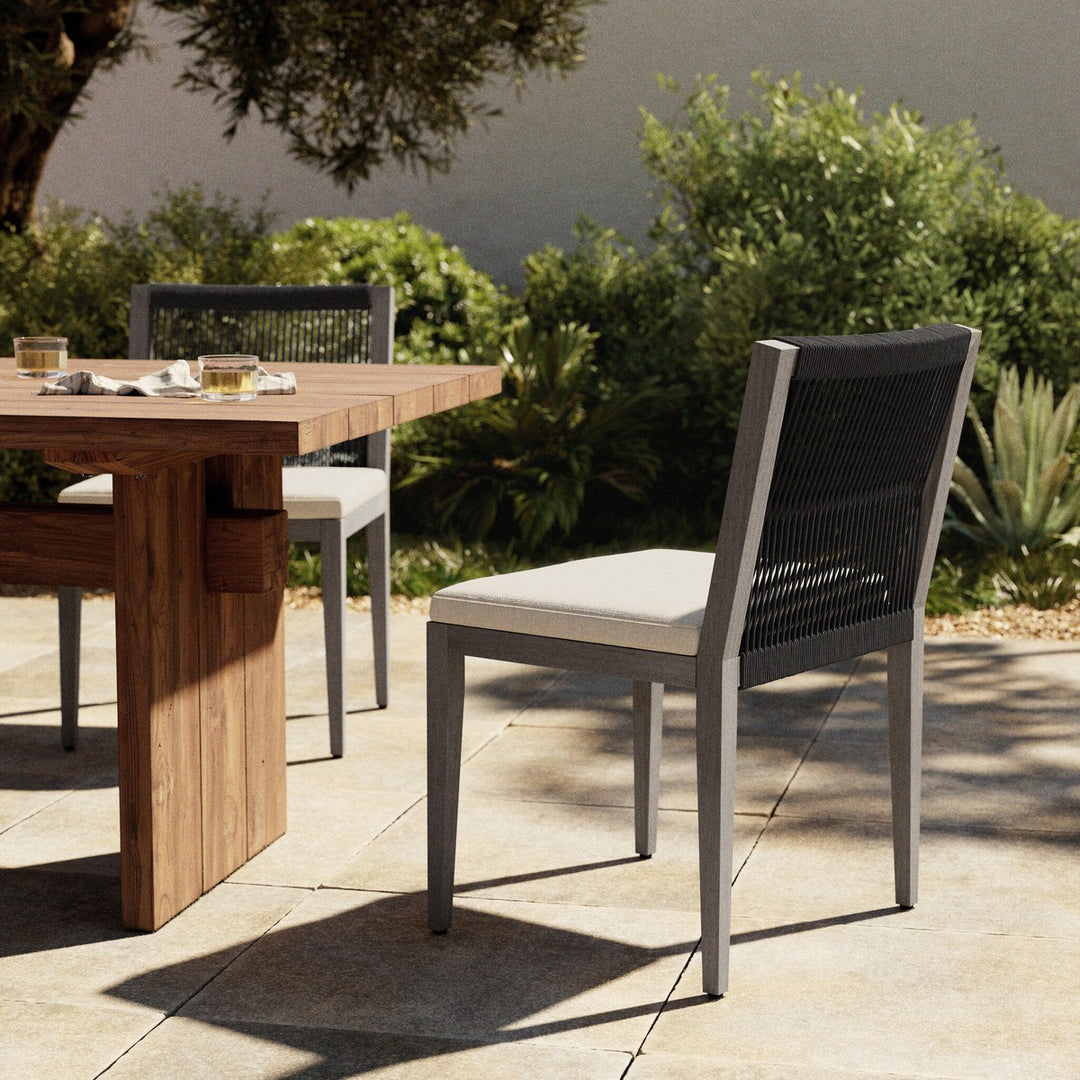 Sheffield Outdoor Dining Chair, Weathered Grey - Venao Ivory