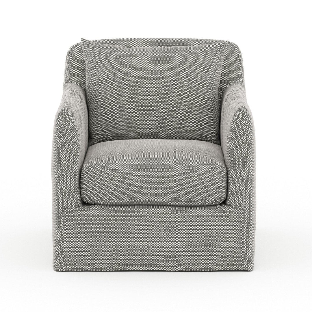 Dylan Outdoor Slipcover Swivel Chair - Faye Ash