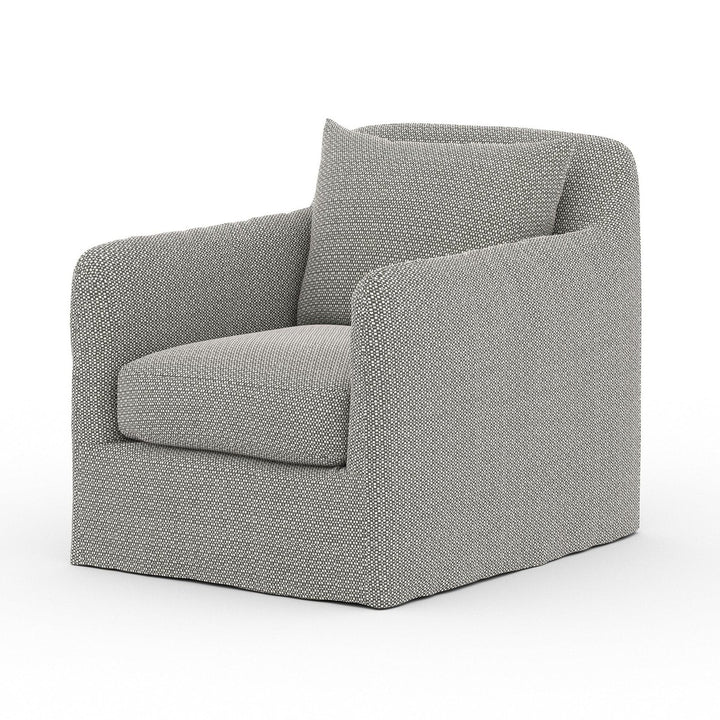 Dylan Outdoor Slipcover Swivel Chair - Faye Ash