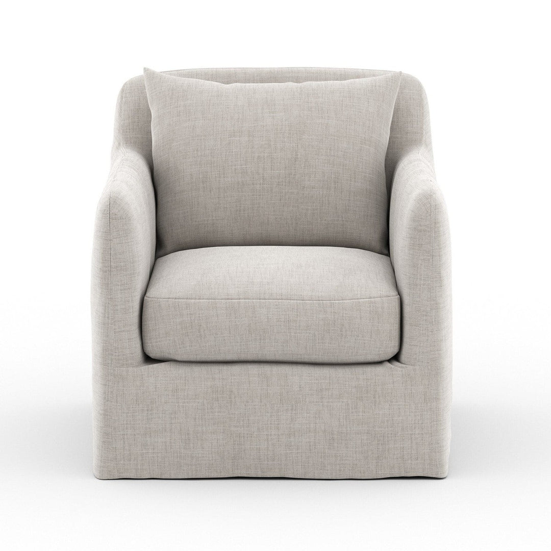 Dylan Outdoor Slipcover Swivel Chair - Venao Grey