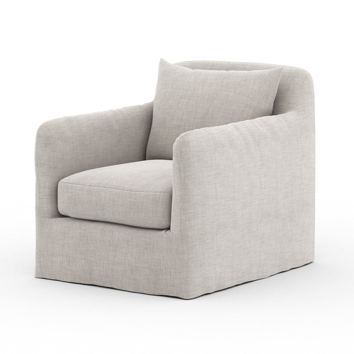 Dylan Outdoor Slipcover Swivel Chair - Venao Grey