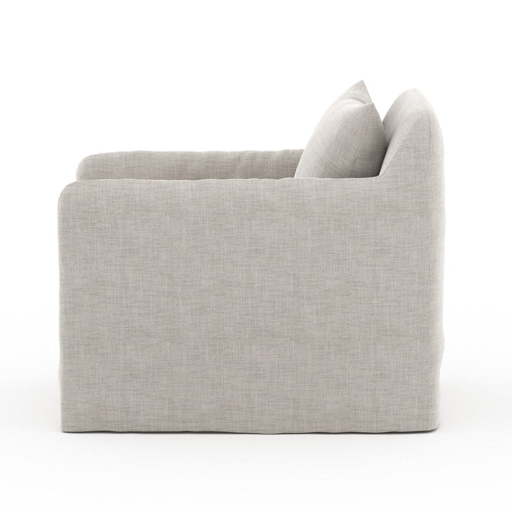 Dylan Outdoor Slipcover Swivel Chair - Venao Grey