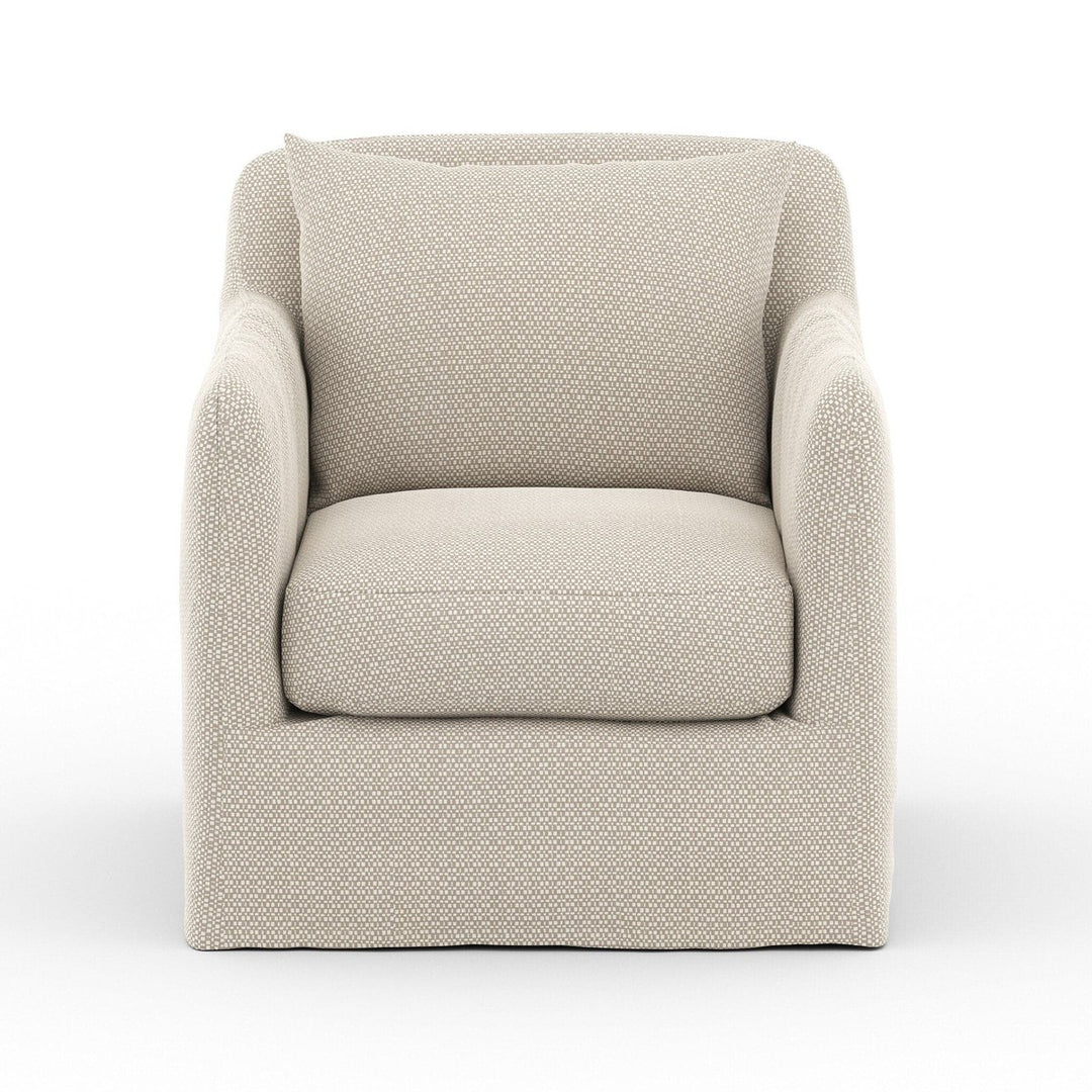 Dylan Outdoor Slipcover Swivel Chair - Venao Grey