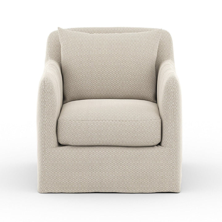 Dylan Outdoor Slipcover Swivel Chair - Venao Grey