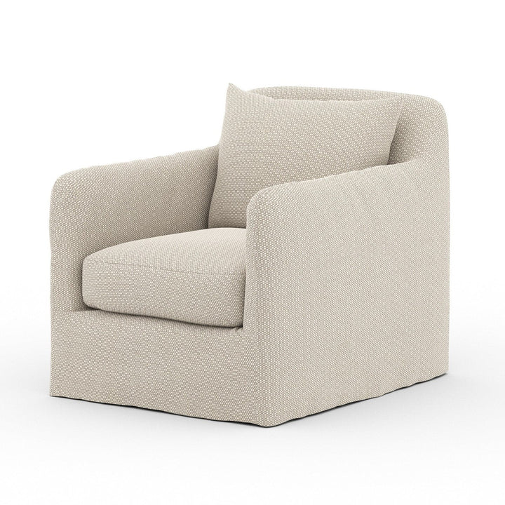 Dylan Outdoor Slipcover Swivel Chair - Venao Grey