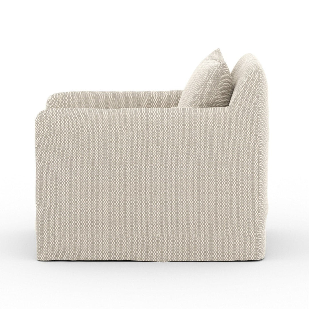 Dylan Outdoor Slipcover Swivel Chair - Venao Grey