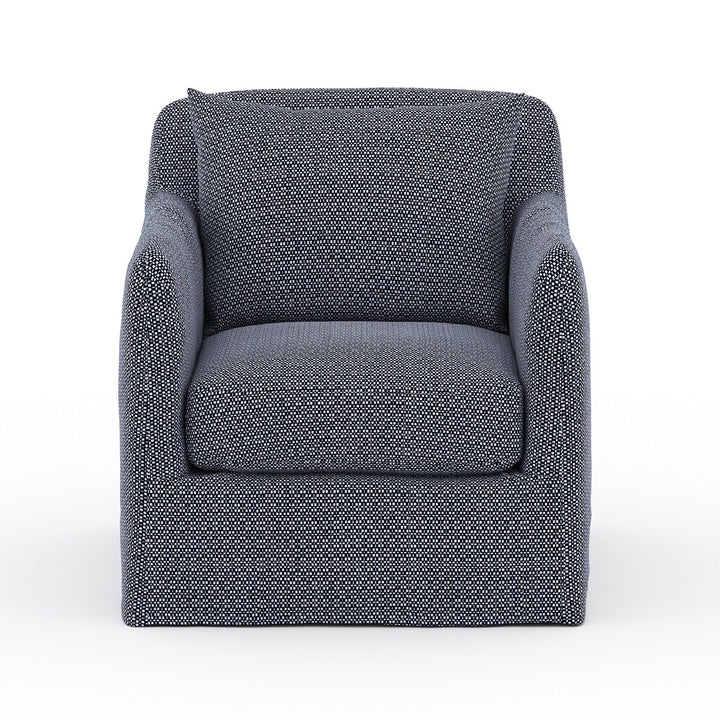 Marlin Outdoor Slipcover Swivel Chair - Faye Navy