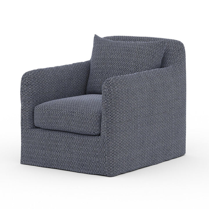 Marlin Outdoor Slipcover Swivel Chair - Faye Navy