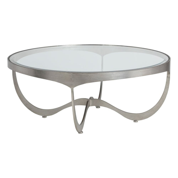 Coffee Tables Sophie Round Cocktail Table - Silver Leaf