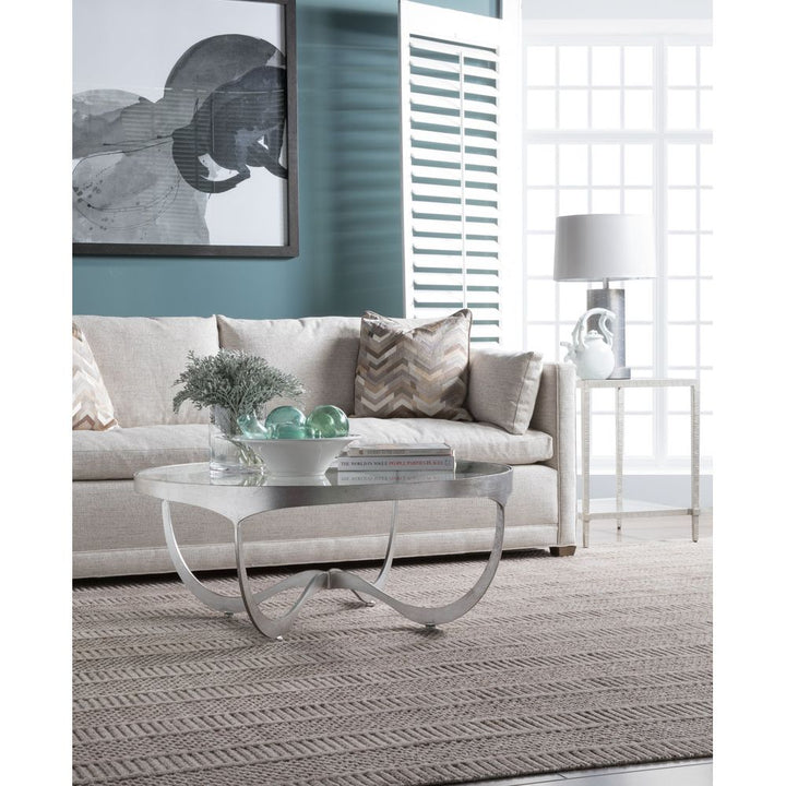 Coffee Tables Sophie Round Cocktail Table - Silver Leaf