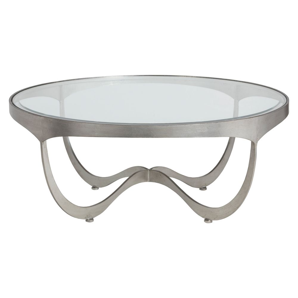 Coffee Tables Sophie Round Cocktail Table - Silver Leaf