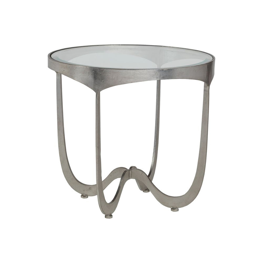 Side Tables Sophie Round End Table - Silver Leaf