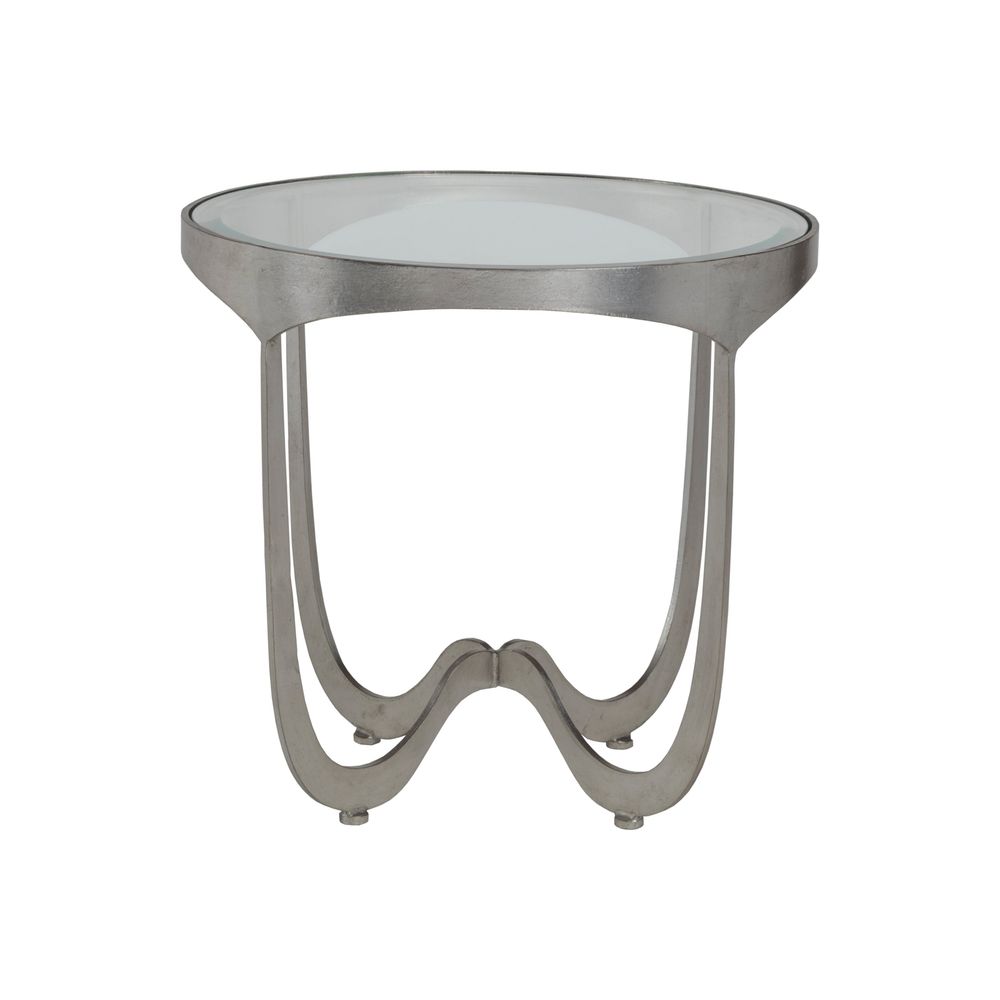 Side Tables Sophie Round End Table - Silver Leaf