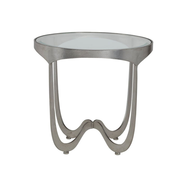 Side Tables Sophie Round End Table - Silver Leaf