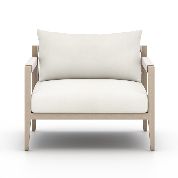 Pinewood Outdoor Chair, Washed Brown - Natural Ivory