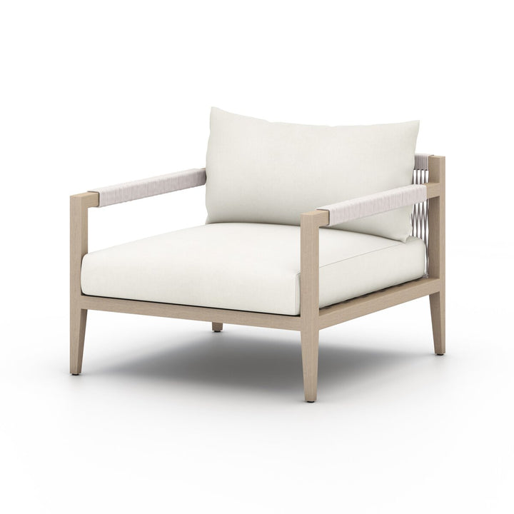 Pinewood Outdoor Chair, Washed Brown - Natural Ivory