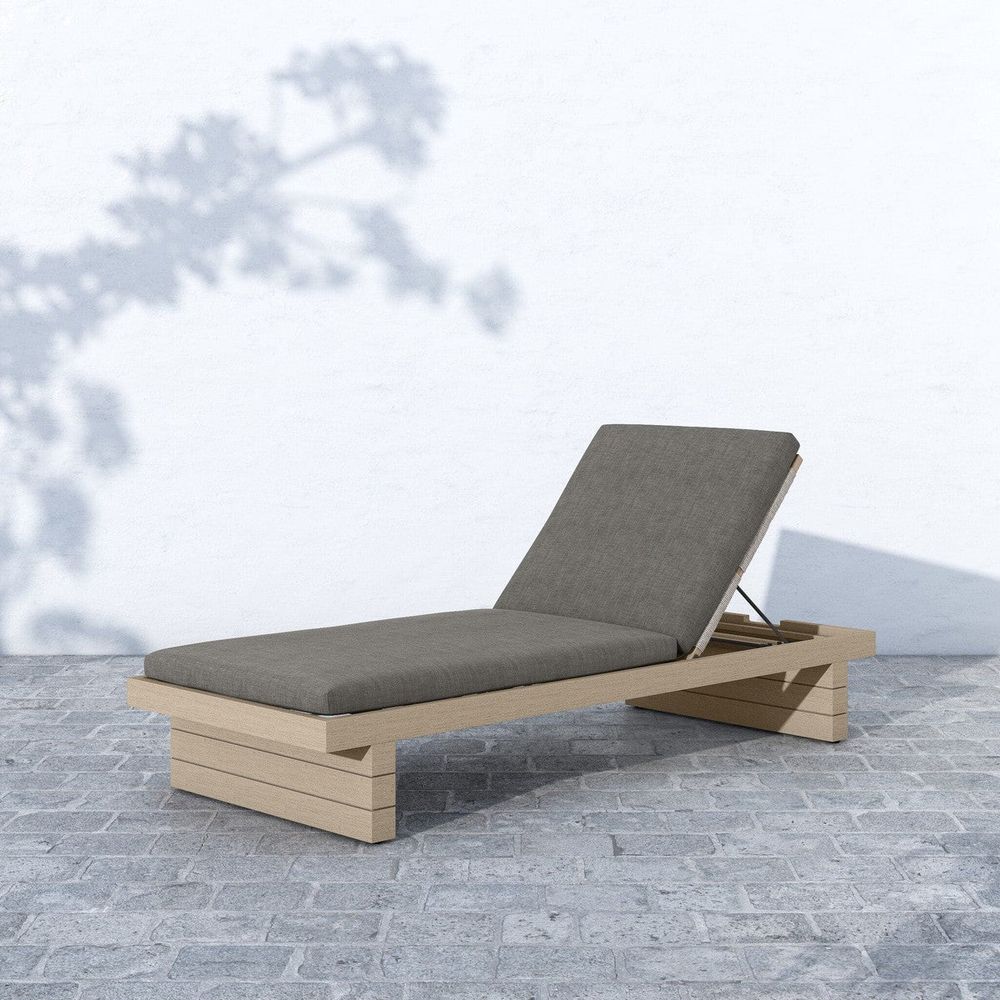 Outdoor Chaise & Sun Loungers Royce Outdoor Chaise - Washed Brown - Venao Charcoal