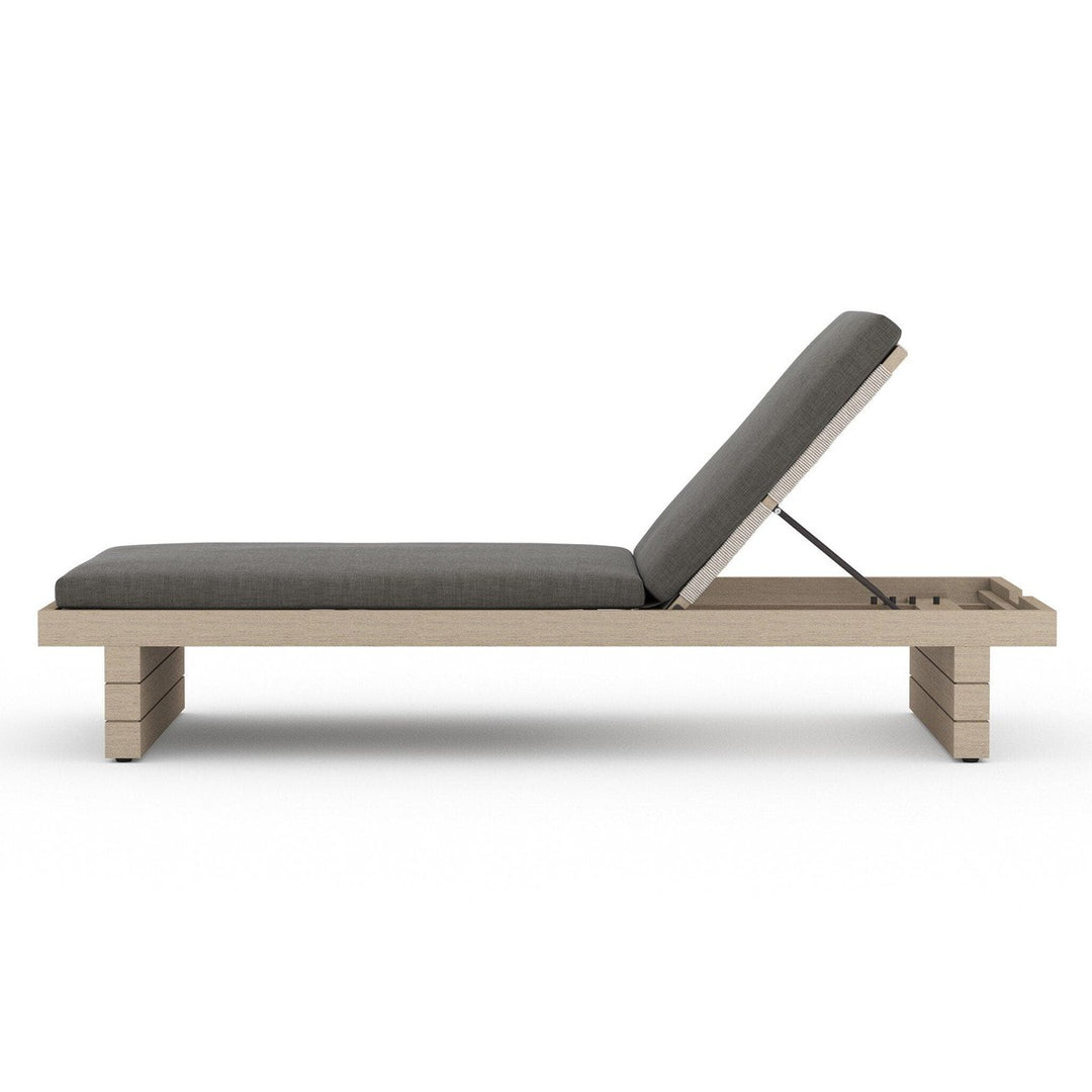 Lennox Outdoor Chaise - Washed Brown - Venao Charcoal