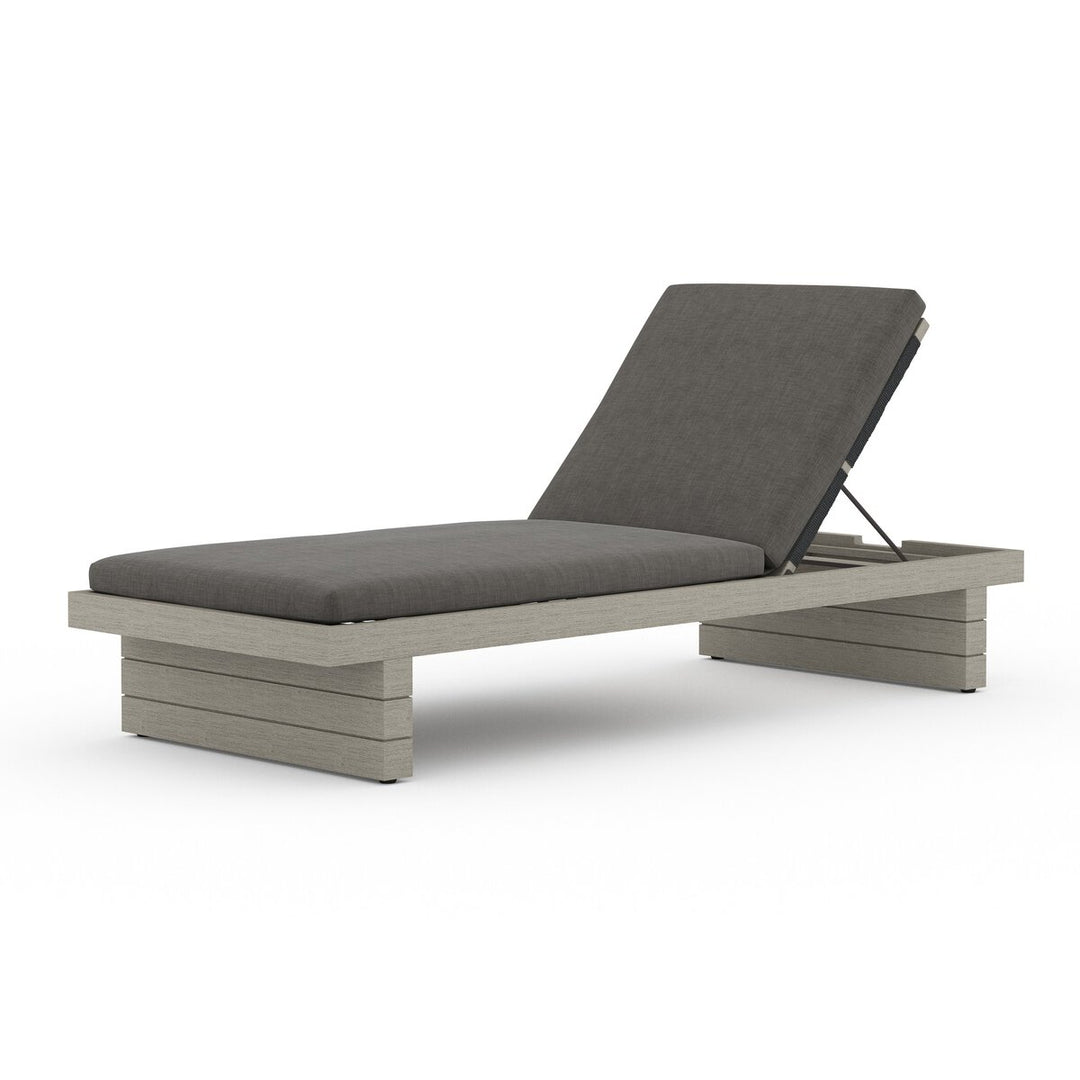 Royce Outdoor Chaise - Weathered Grey - Charcoal