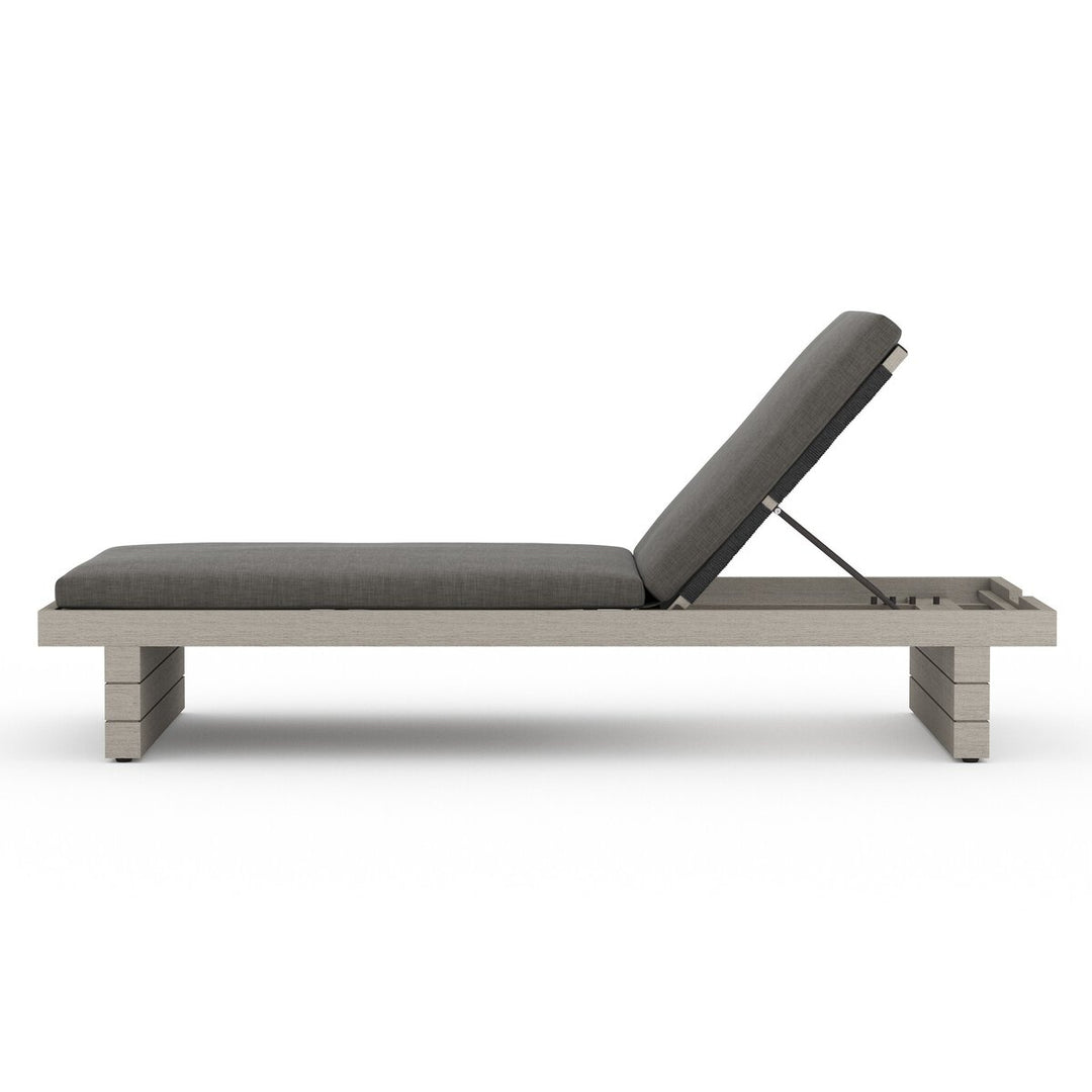 Royce Outdoor Chaise - Weathered Grey - Charcoal