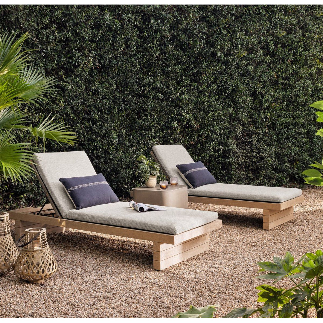 Royce Outdoor Chaise - Washed Brown - Faye Ash