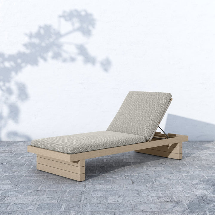 Royce Outdoor Chaise - Washed Brown - Faye Ash