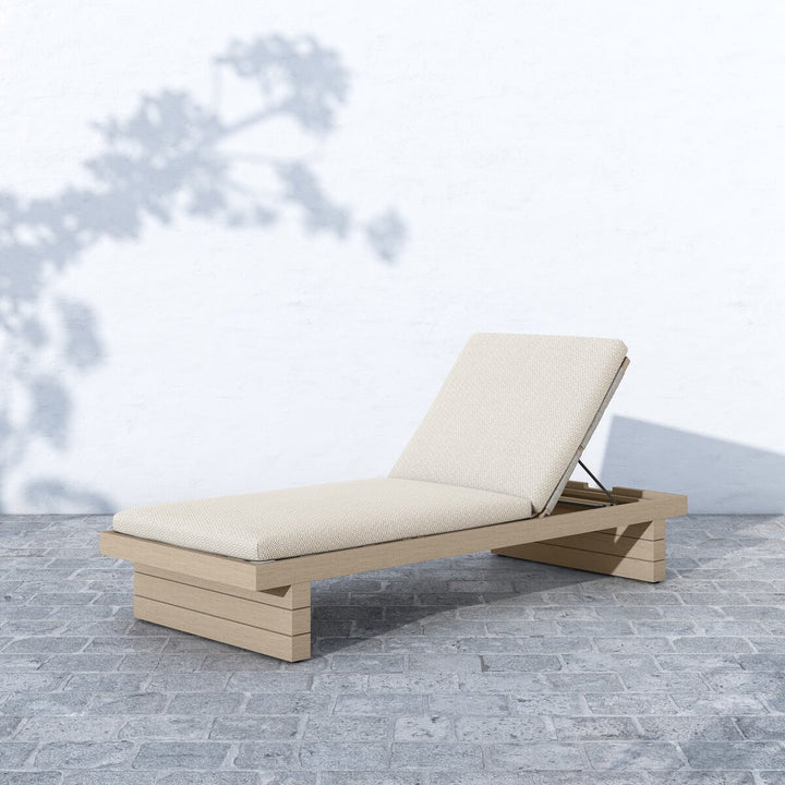 Royce Outdoor Chaise - Washed Brown - Faye Sand