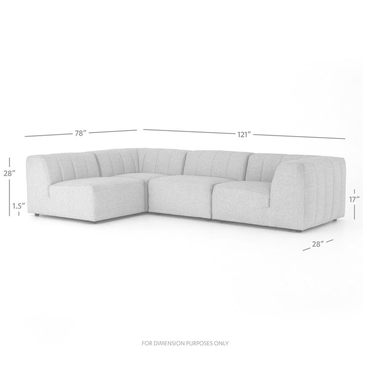 Ivy Outdoor 4-Piece Sectional - Faye Sand