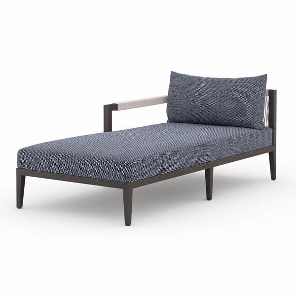 Sherwood Outdoor Chaise Piece-Four Hands-FH-223233-014-Lounge ChairsFaye Navy-LAF Chaise-1-France and Son