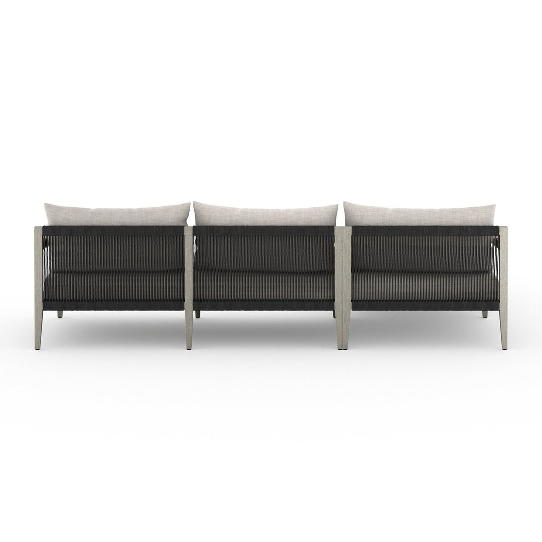 Pinewood Outdoor 2-Piece Sectional, Weathered Grey - Left Chaise - Stone Grey