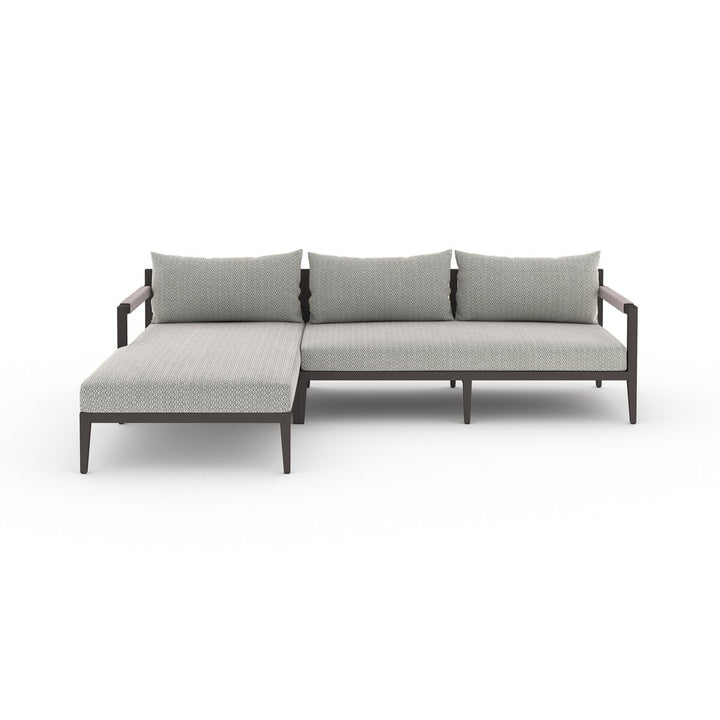 Pinewood Outdoor 2-Piece Sectional, Bronze - Left Chaise - Faye Ash