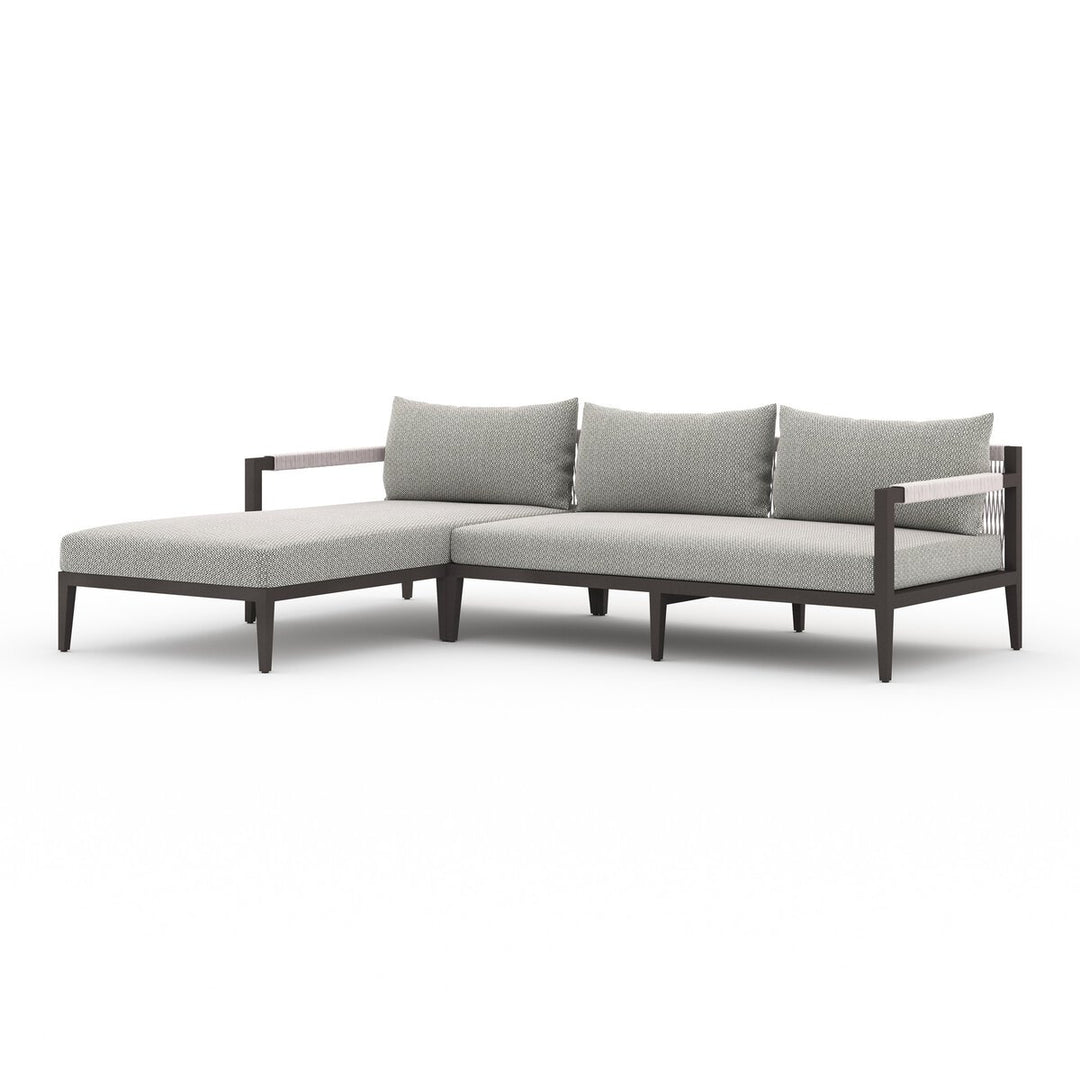 Pinewood Outdoor 2-Piece Sectional, Bronze - Left Chaise - Faye Ash