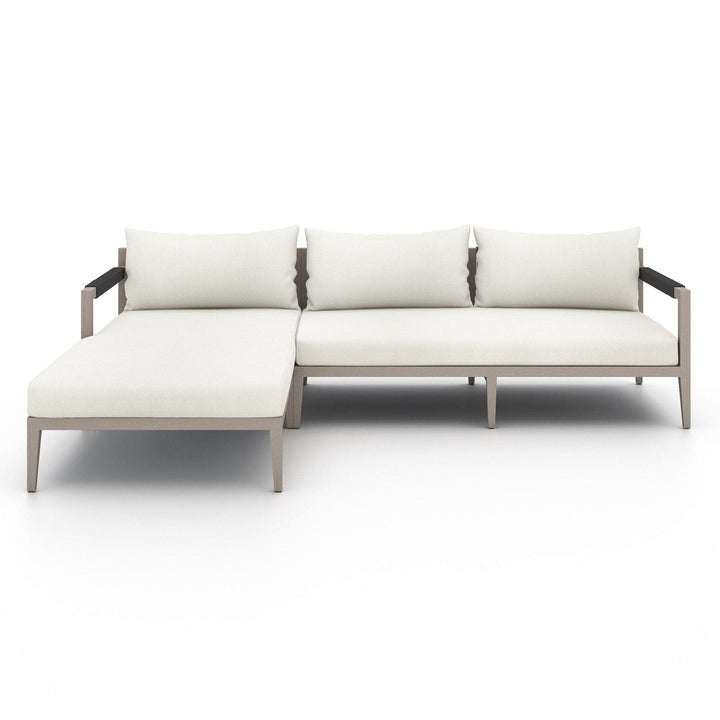 Sheffield Outdoor 2-Piece Sectional, Weathered Grey - Venao Ivory