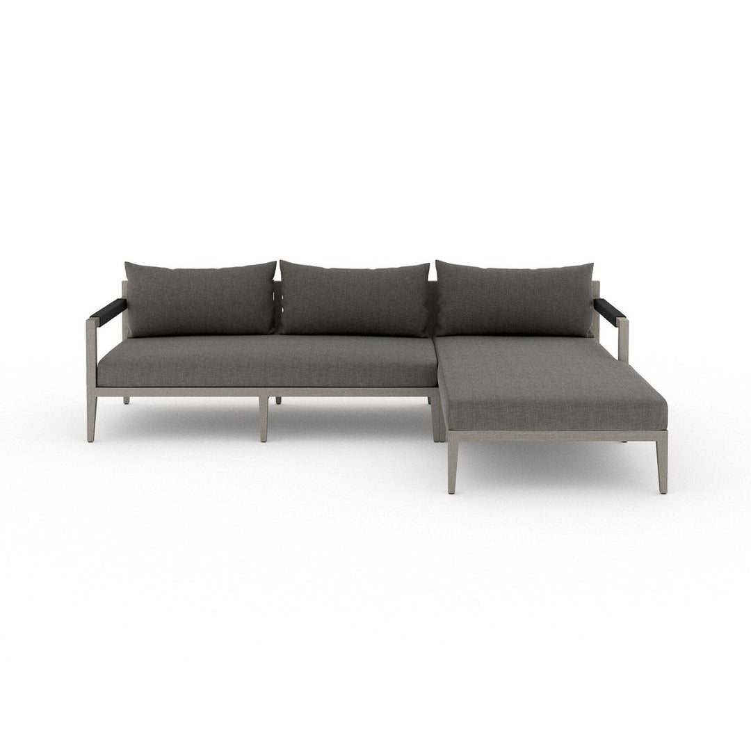 Sheffield Outdoor 2-Piece Sectional, Weathered Grey - Venao Charcoal