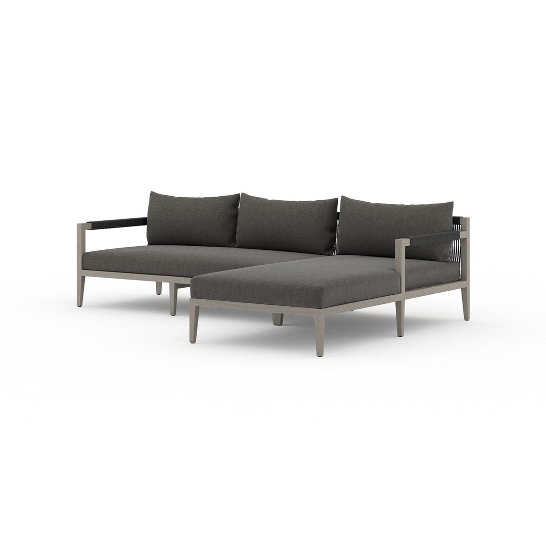 Sheffield Outdoor 2-Piece Sectional, Weathered Grey - Venao Charcoal