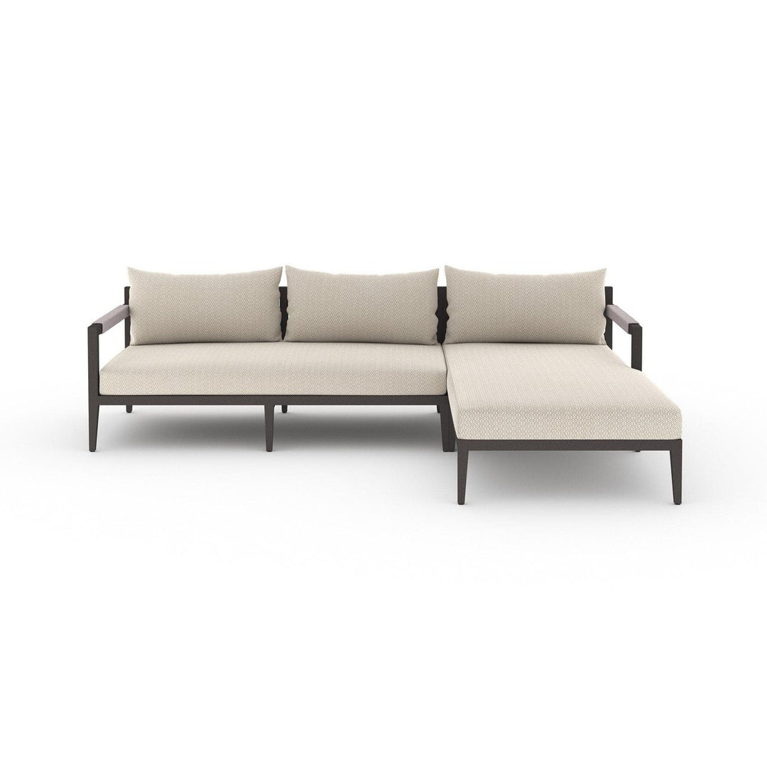 Sheffield Outdoor 2-Piece Sectional, Bronze - Faye Sand