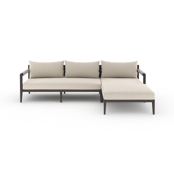 Sheffield Outdoor 2-Piece Sectional, Bronze - Faye Sand