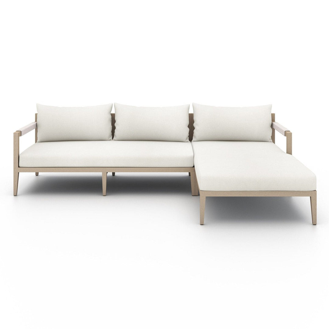 Sheffield Outdoor 2-Piece Sectional, Washed Brown - Venao Ivory