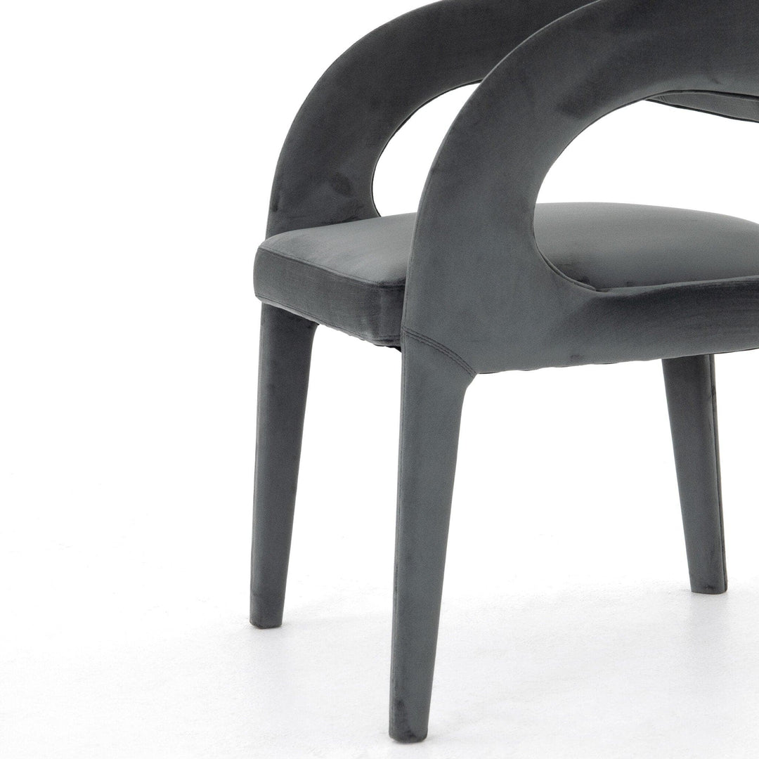 Hawkins Dining Chair - Charcoal Velvet Fabric - Open Box