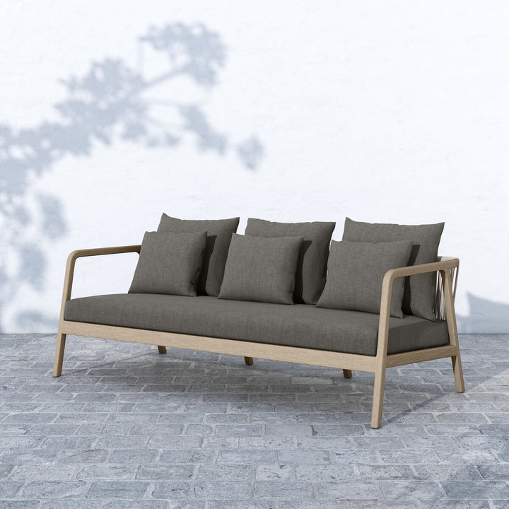 Uma Outdoor Sofa - Washed Brown - Charcoal