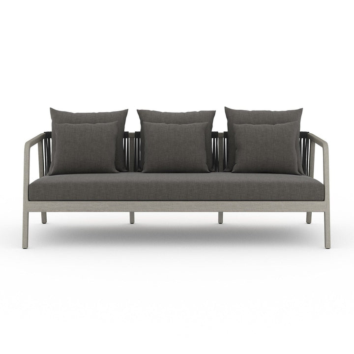 Nova Outdoor Sofa - Weathered Grey - Venao Charcoal