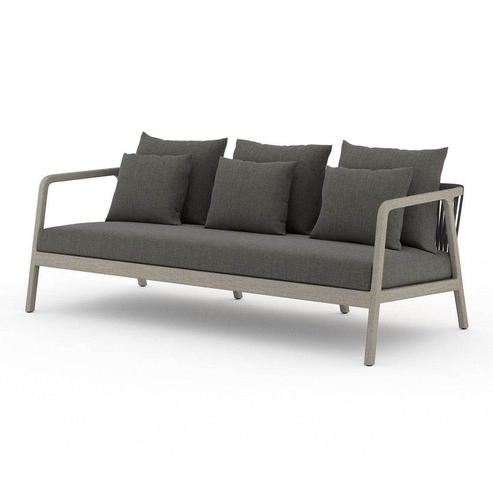 Nova Outdoor Sofa - Weathered Grey - Venao Charcoal