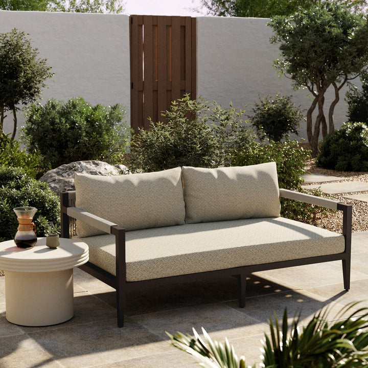 Pinewood Outdoor Sofa, Bronze - 63" - Faye Sand