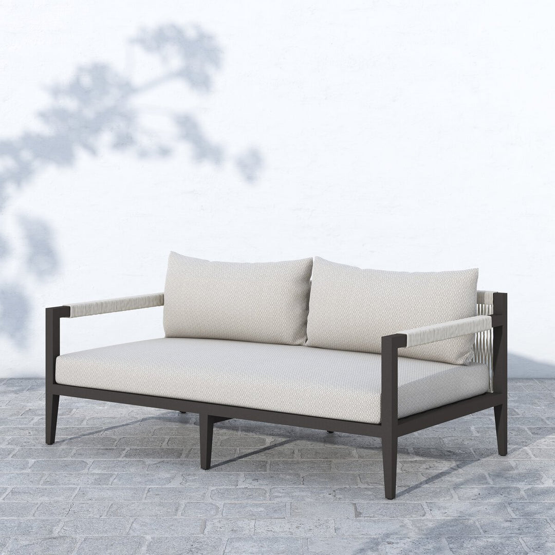 Pinewood Outdoor Sofa, Bronze - 63" - Faye Sand