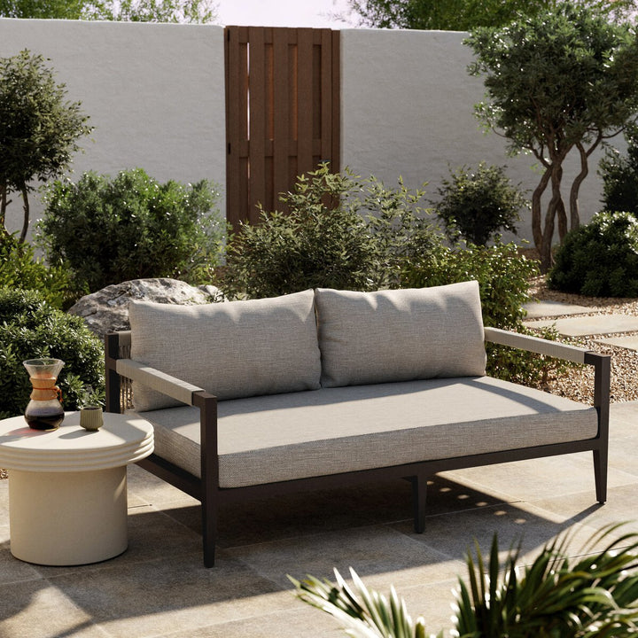 Pinewood Outdoor Sofa, Bronze - 63" - Stone Grey