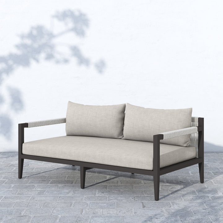 Pinewood Outdoor Sofa, Bronze - 63" - Stone Grey