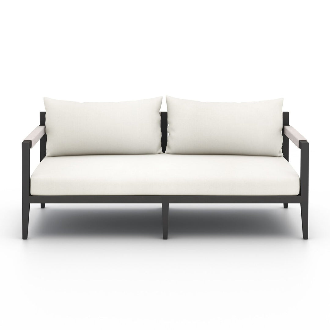 Pinewood Outdoor Sofa, Bronze - 63" - Natural Ivory