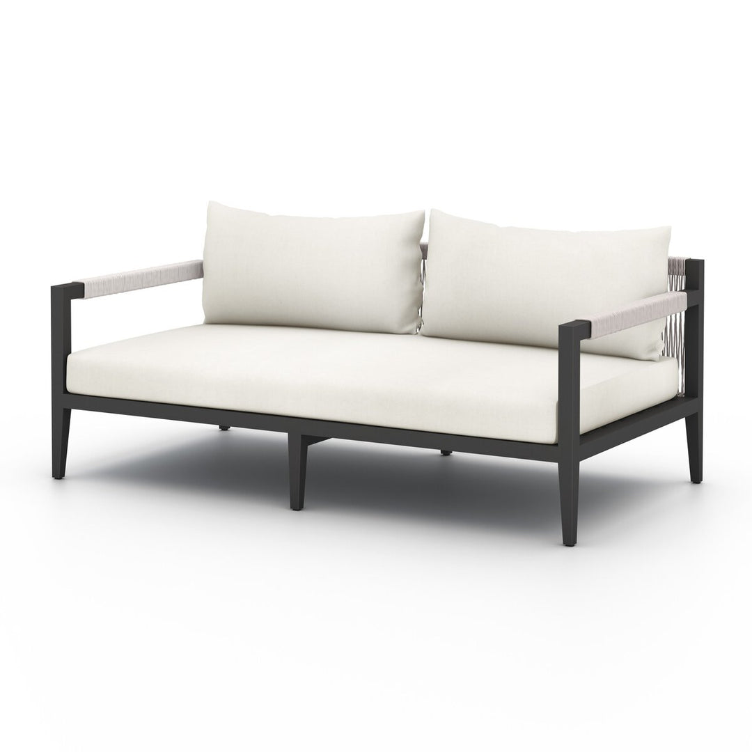 Pinewood Outdoor Sofa, Bronze - 63" - Natural Ivory