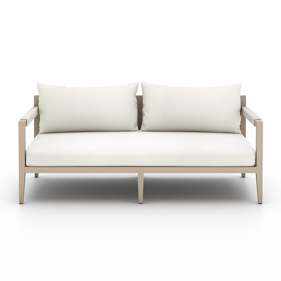 Pinewood Outdoor Sofa, Washed Brown - 63" - Natural Ivory