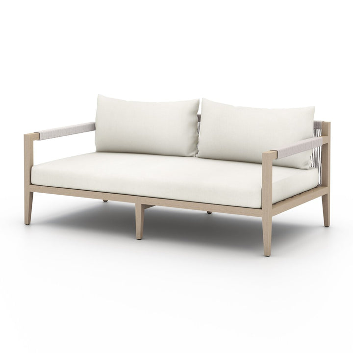 Pinewood Outdoor Sofa, Washed Brown - 63" - Natural Ivory